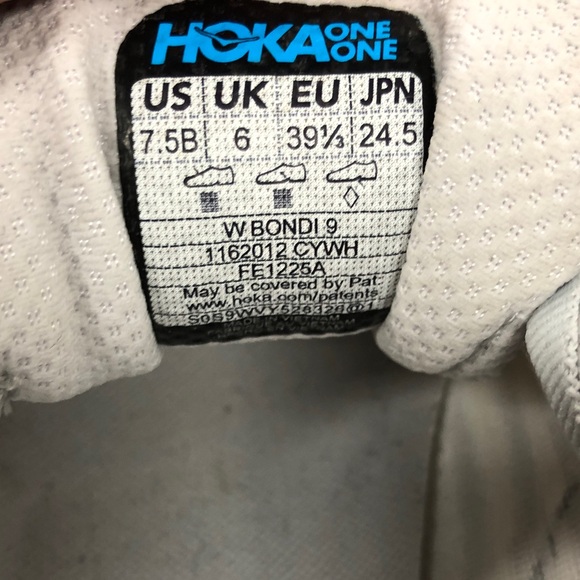 Hoka Women's Gray and Purple Bondi 9 Athletic Shoes - Picture 4 of 6